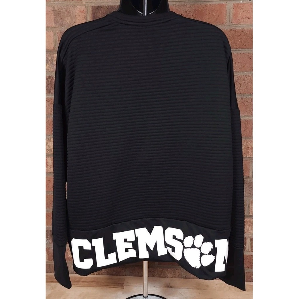 Nike Therma‎ Dri-Fit Black Clemson Tigers Womens Medium Sweater Double Knit